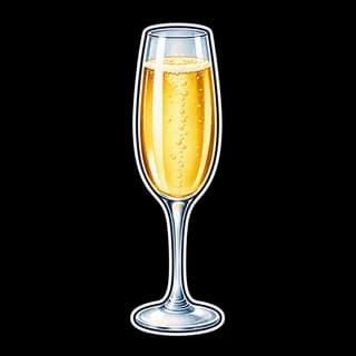 Caipi Counter's hand-painted champagne sticker